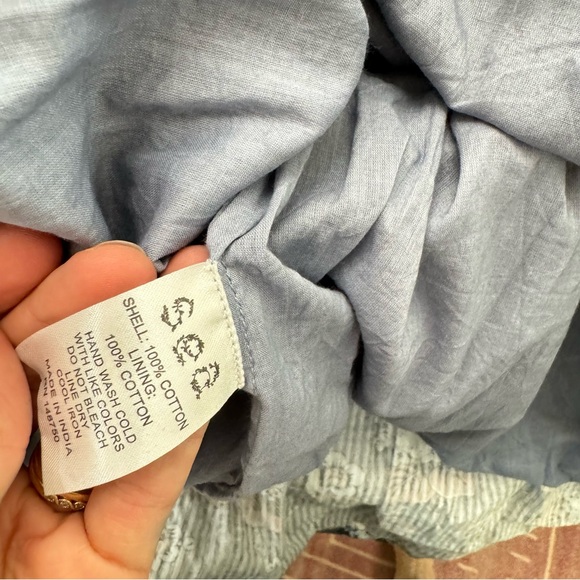 Sea New York Lucinda Seersucker Flutter Sleeve High Neck Ruffle Midi Dress - Picture 16 of 16